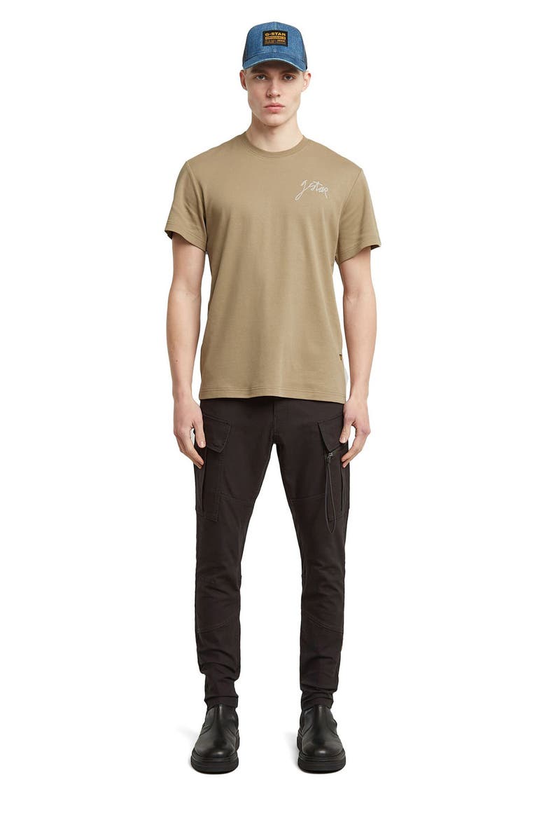 Script Organic Cotton Graphic T-Shirt, Alternate, color, SAFARI