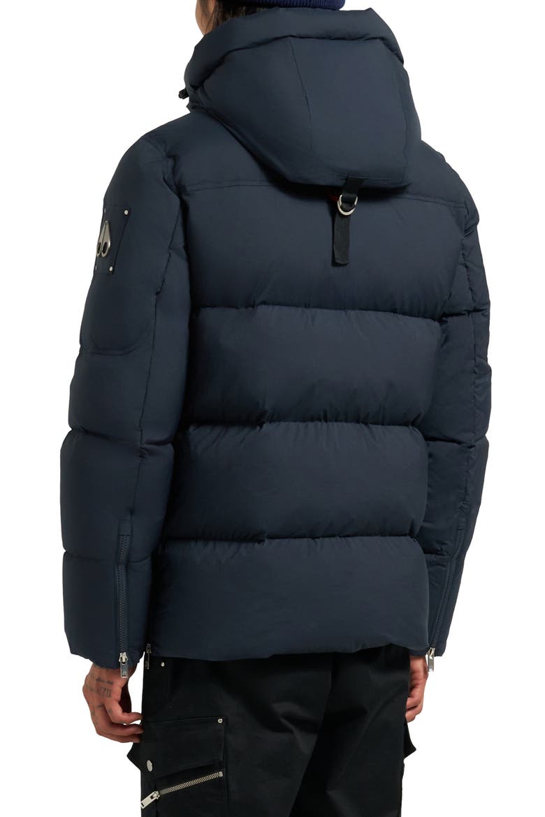 Everest 3Q Quilted Down Hooded Jacket, Alternate, color, NAVY