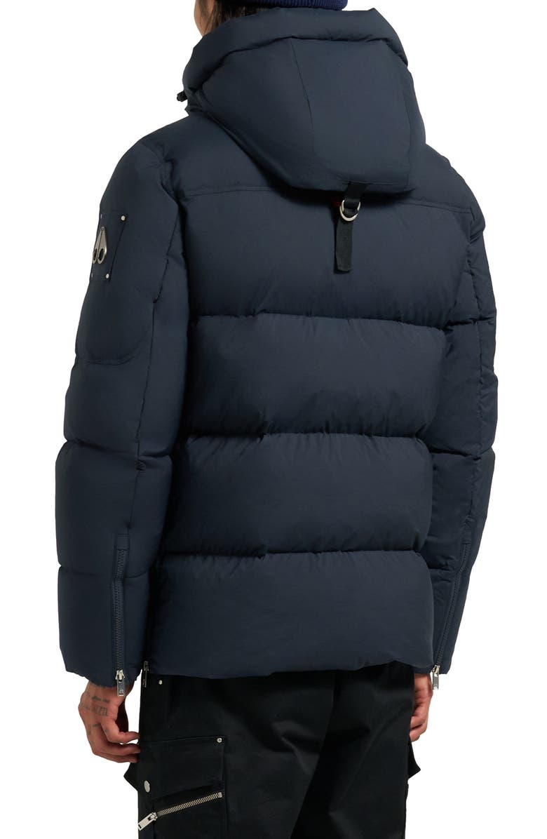 Moose Knuckles Everest 3Q Quilted Down Hooded Jacket, Alternate, color, Navy