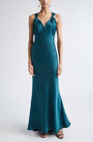 ST. JOHN Liquid Satin Gown