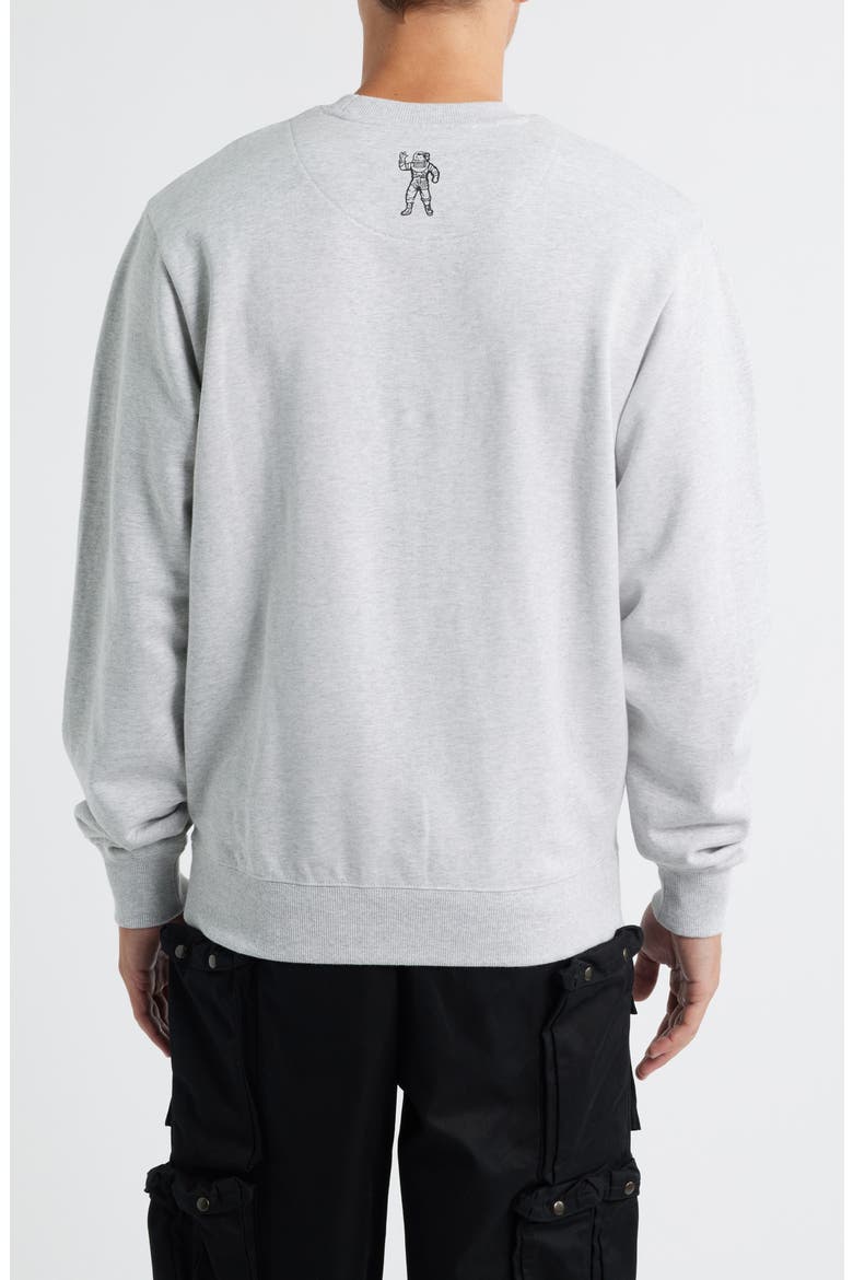 BB Astronaut Embroidered Cotton Crewneck Sweatshirt, Alternate, color, HEATHER GREY