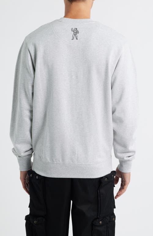 Billionaire Boys Club Bb Astronaut Embroidered Cotton Crewneck Sweatshirt In Gray