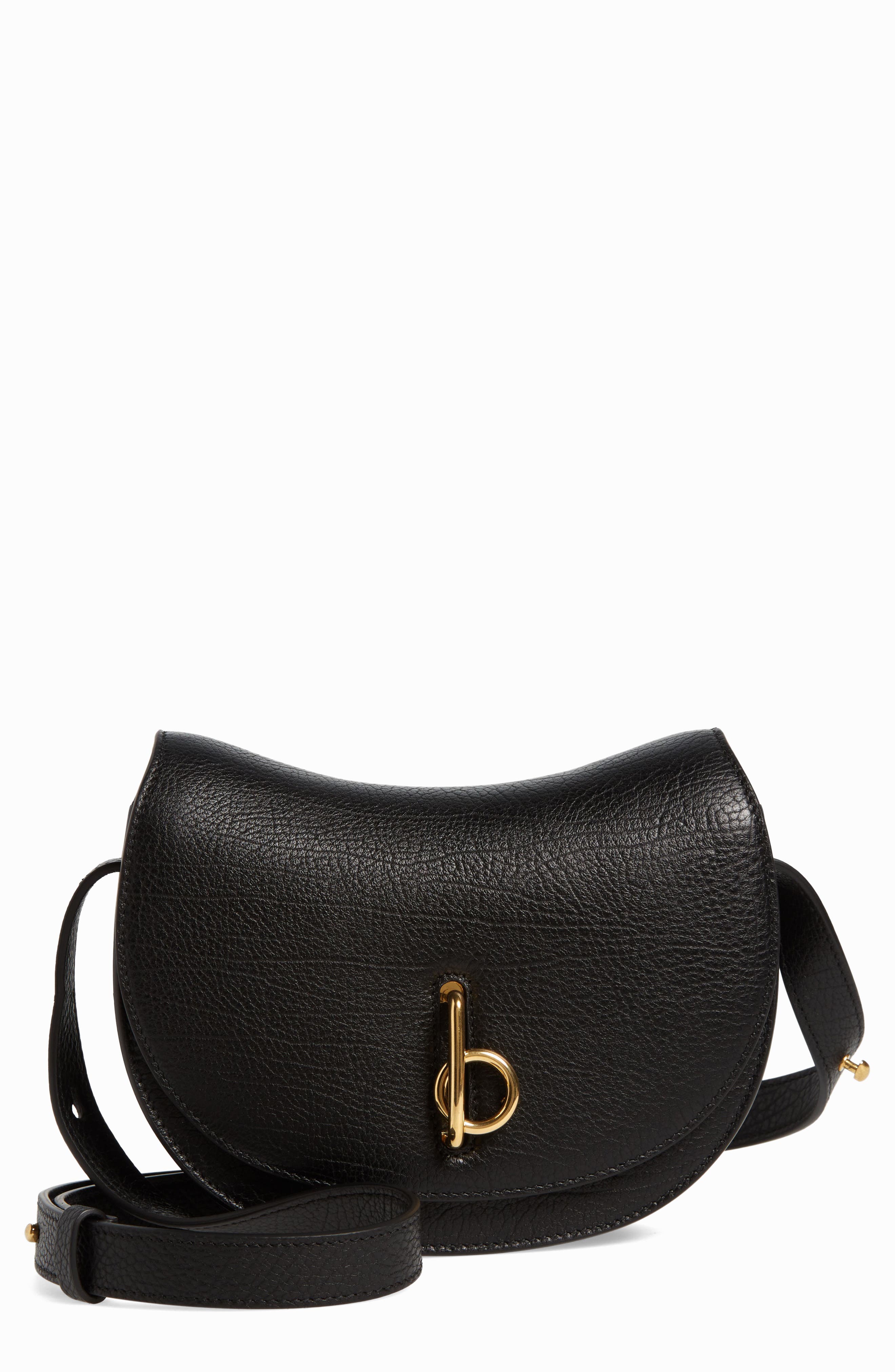 Burberry Mini Rocking Horse Leather Shoulder Bag, Main, color, 
