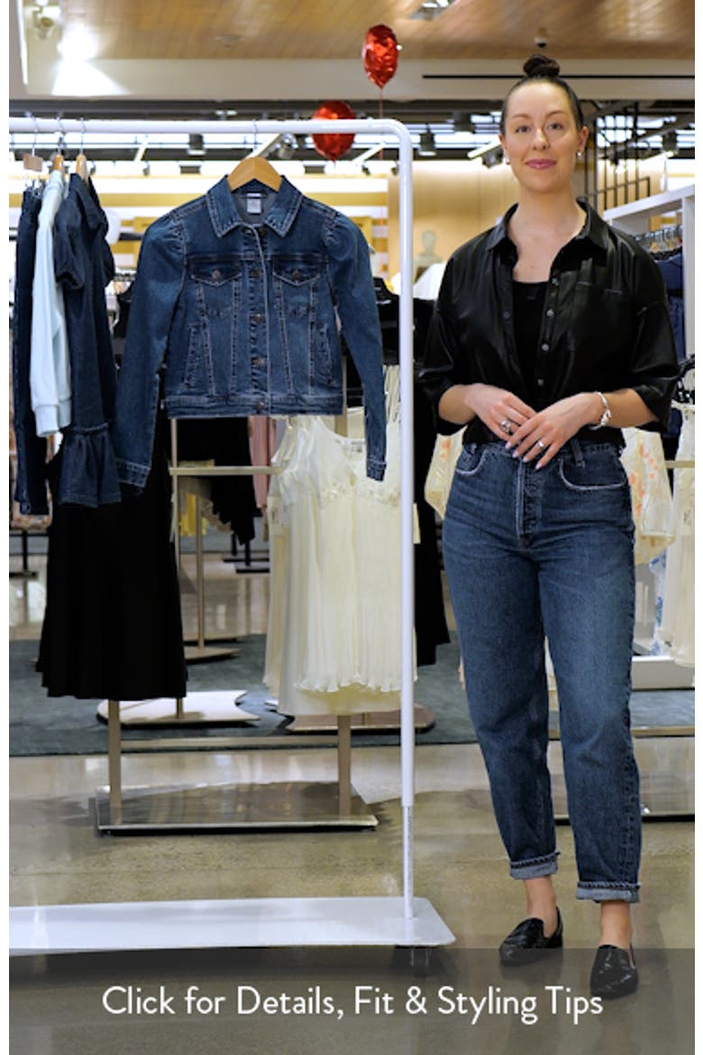 Kids' Puff Shoulder Denim Trucker Jacket video