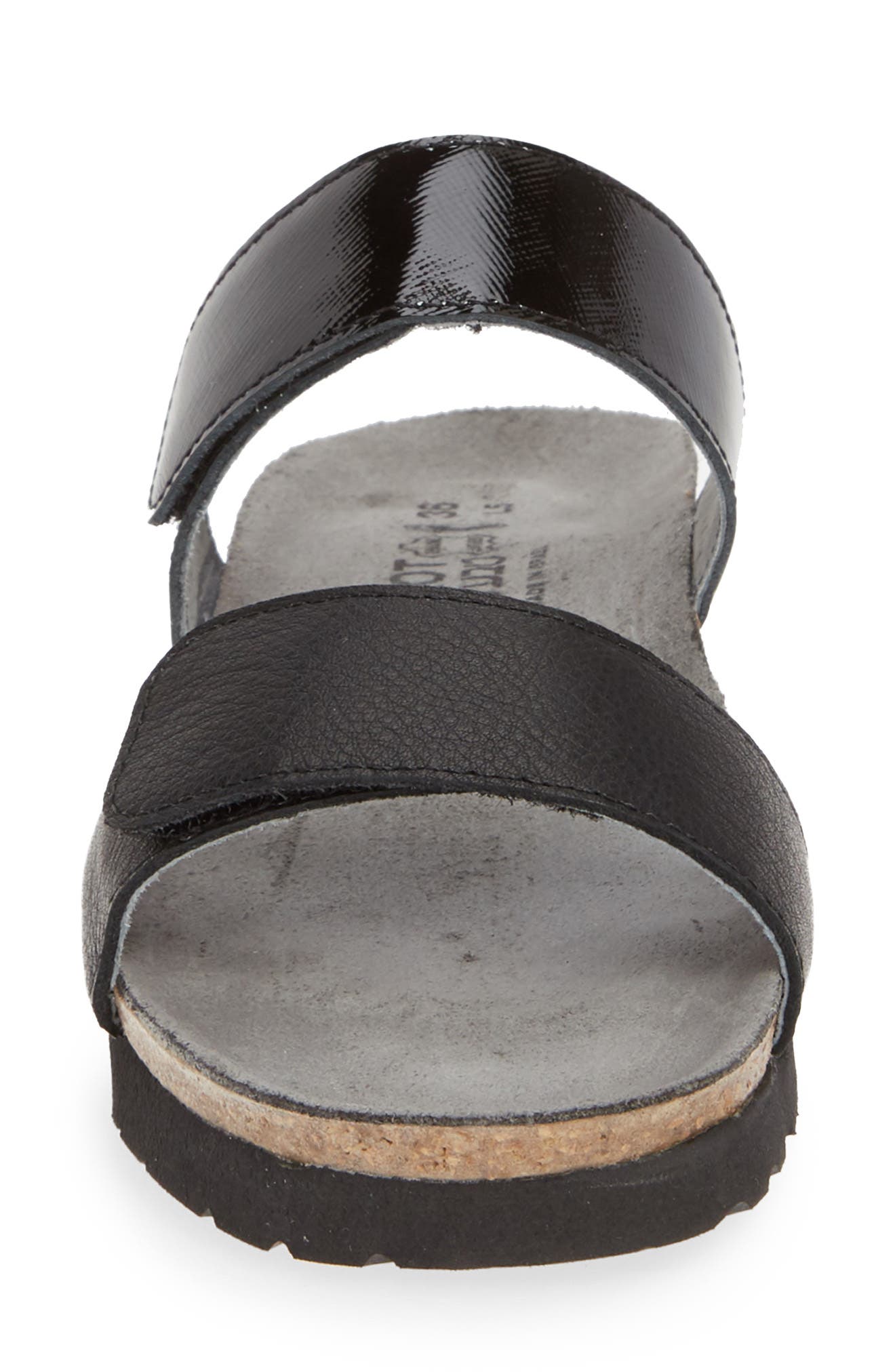 Althea Slide Sandal, Alternate, color, BLACK LEATHER