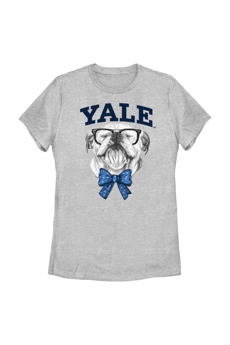 Women's Yale University Handsome Dan Bow Tie  Graphic T-Shirt, Main, color, Athletic Heather