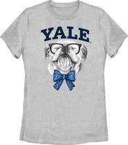 Yale University Women's Handsome Dan Bow Tie Short Sleeve Graphic T-Shirt