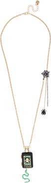 Betsey Johnson Poison Long Pendant Necklace