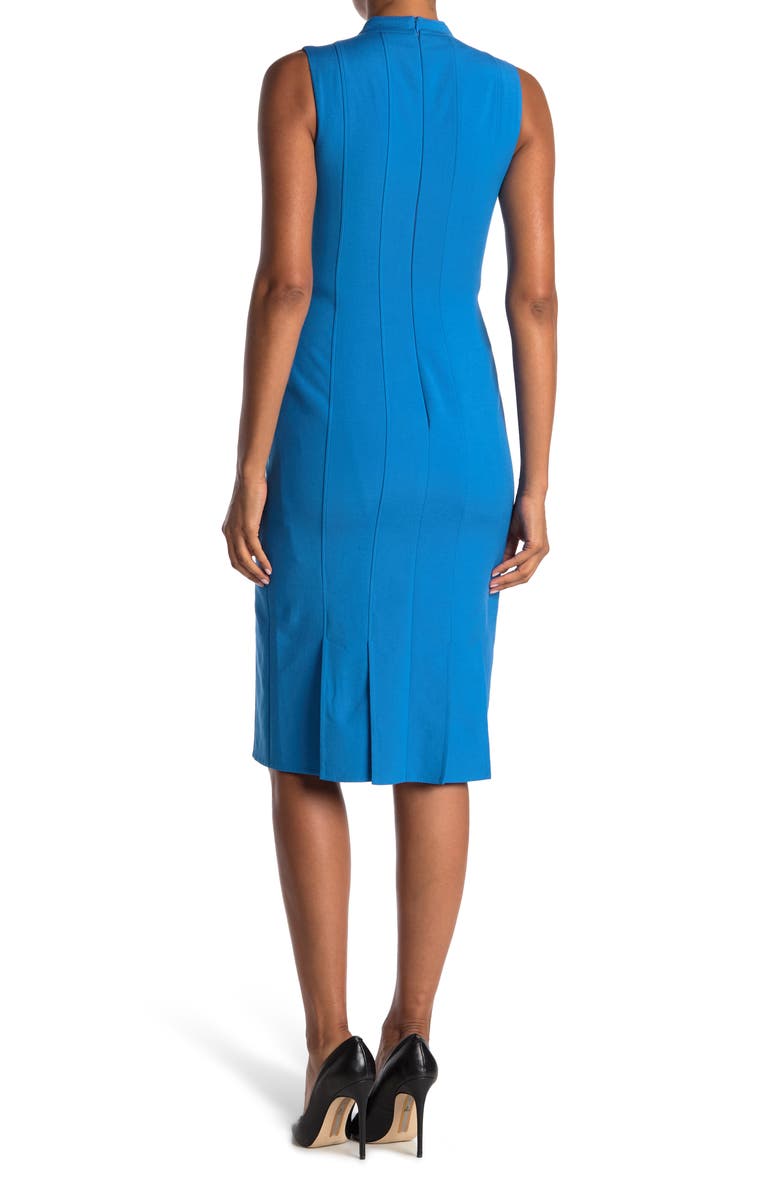 Akris V-Neck Sleeveless Solid Wrap Dress, Alternate, color,