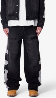 mnml Raw Skeleton Distressed Ultra Baggy Jeans
