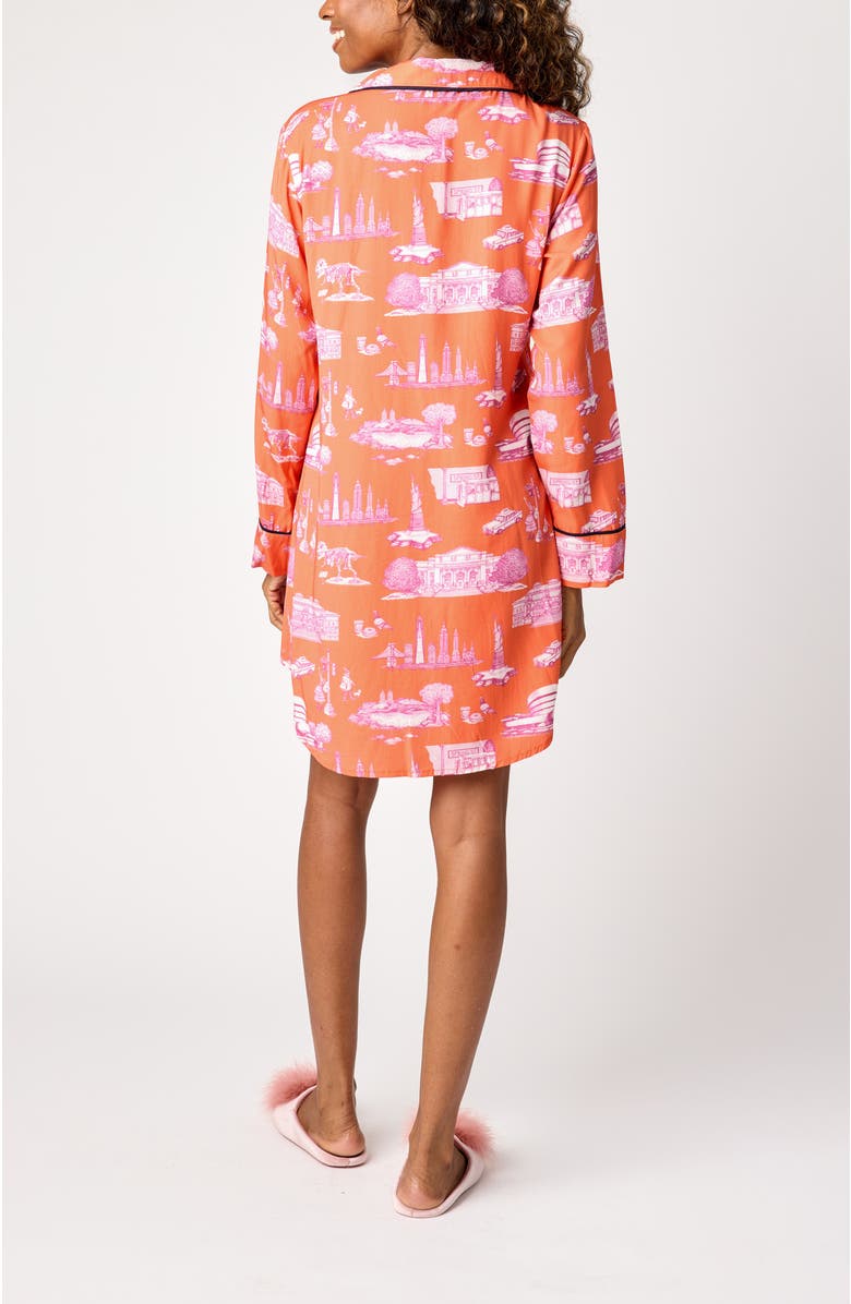 Katie Kime New York Toile Sleep Shirt, Alternate, color,