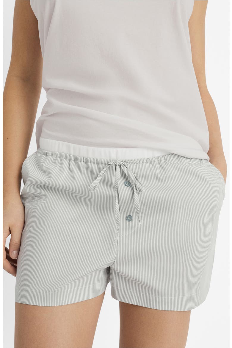 Stripe Pajama Shorts, Alternate, color, AQUA GREEN