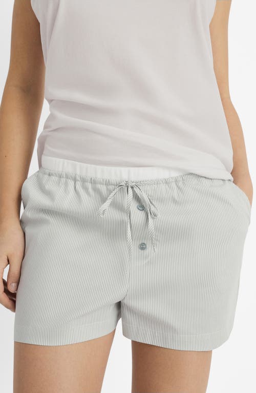 Mango Stripe Pajama Shorts In Gray