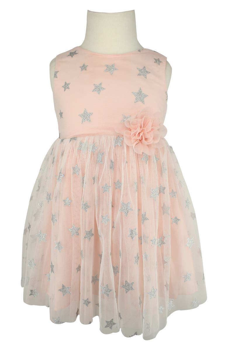 Popatu Glitter Star Tulle Dress, Main, color, 
