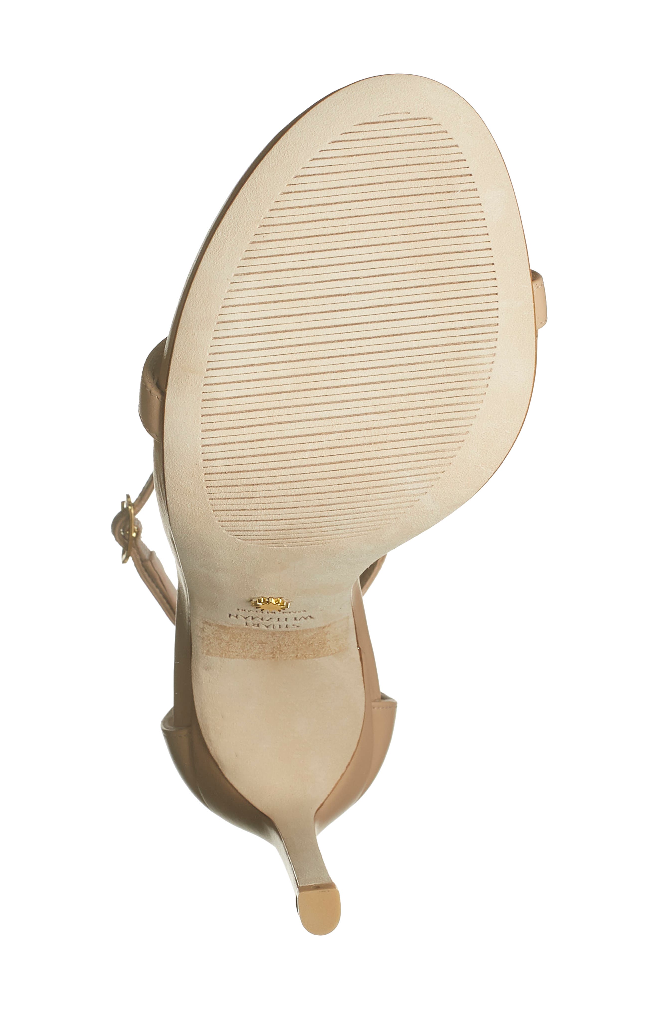 Nudist Ankle Strap Sandal, Alternate, color, ADOBE
