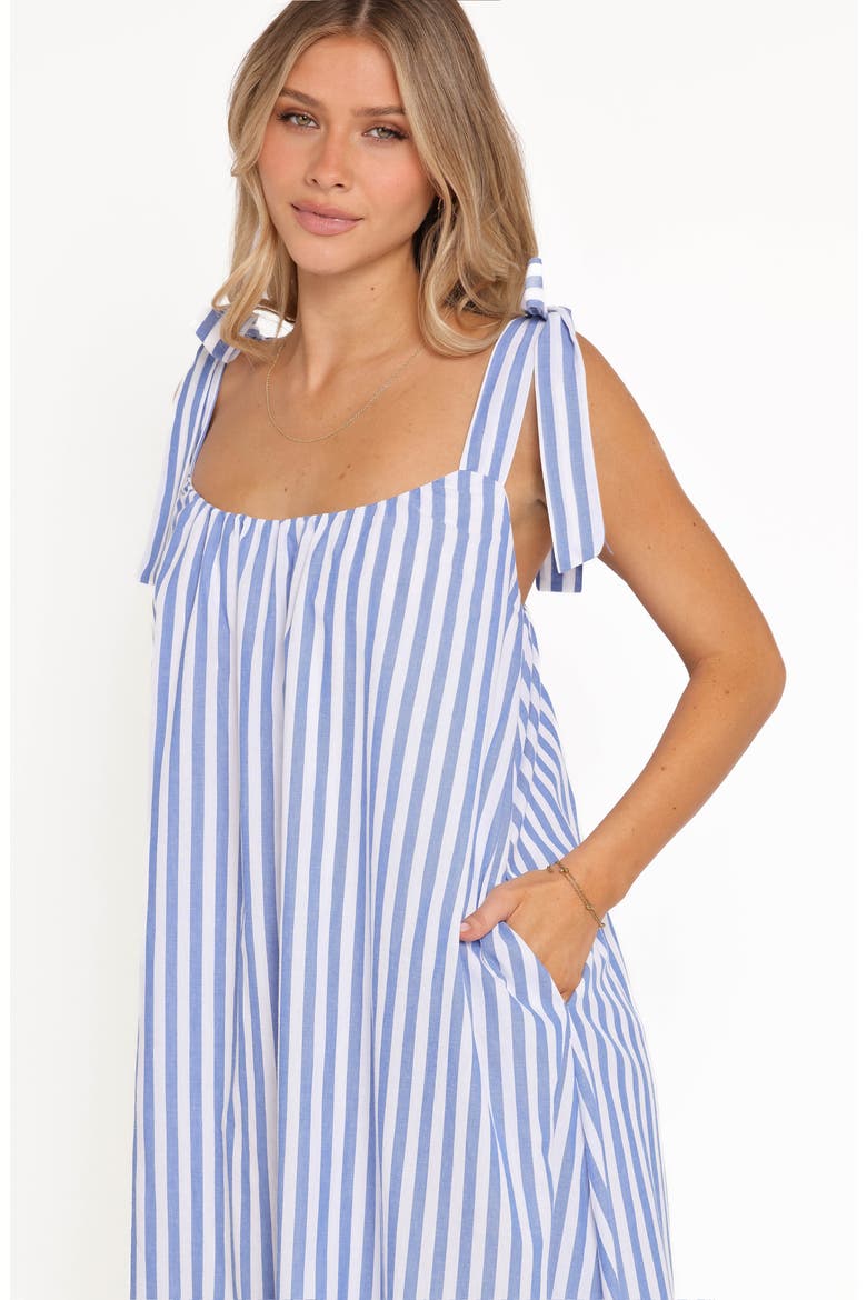 Amber Striped Cotton Maxi Dress, Alternate, color, NAVY WHITE STRIPE