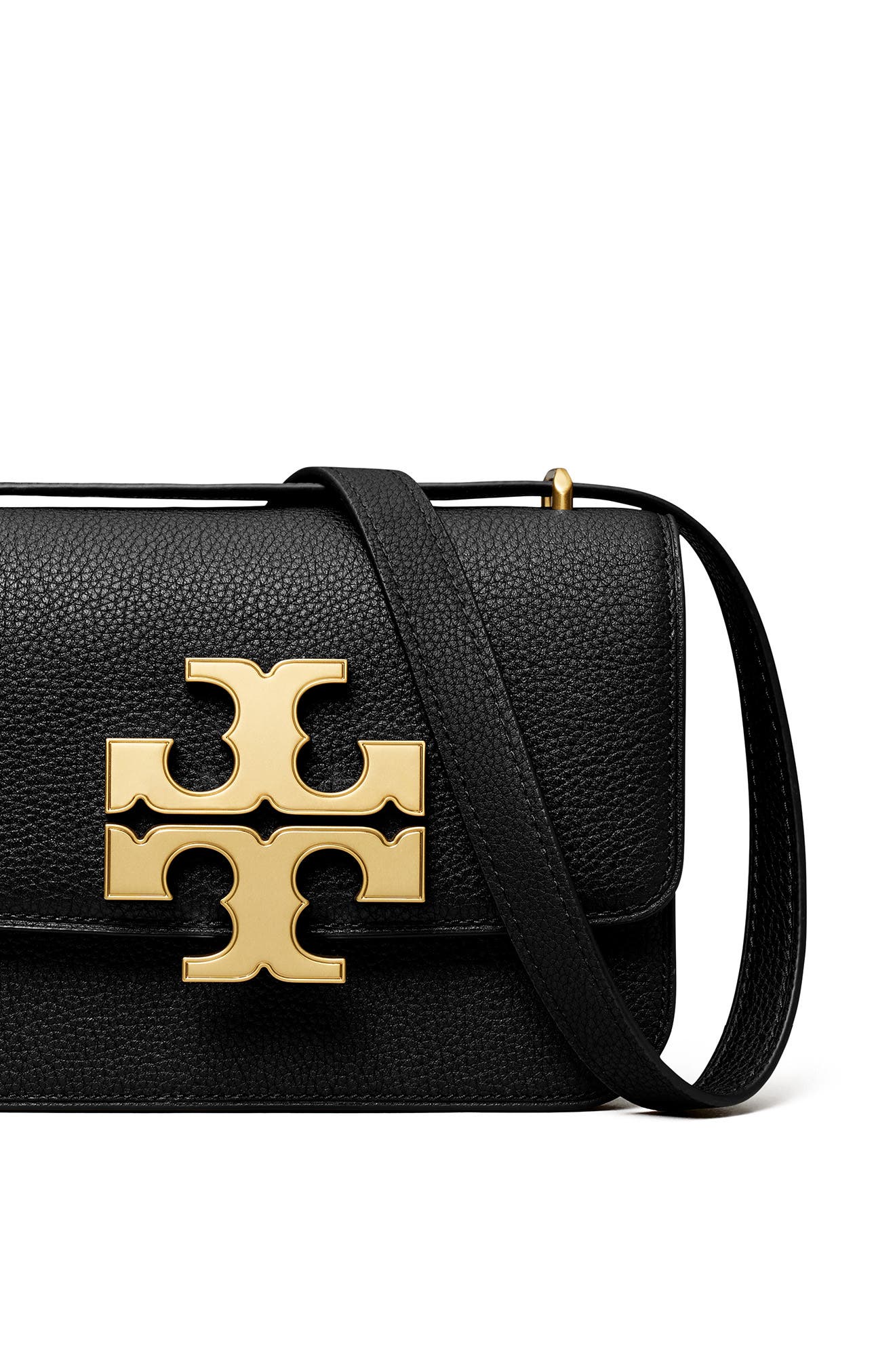 Tory Burch Small Eleanor Pebble Leather Convertible Shoulder Bag, Alternate, color, 