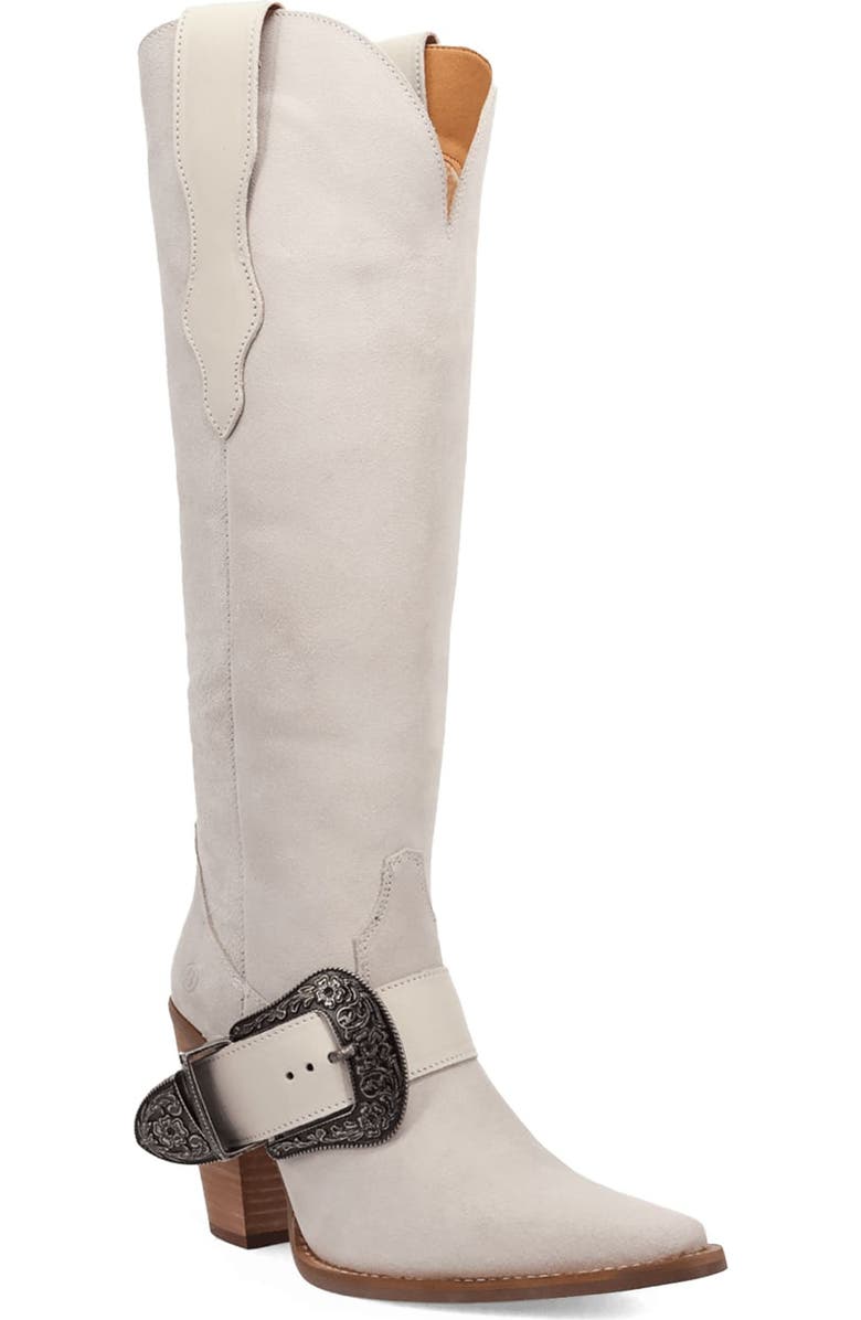 Dingo Yeehottie Over the Knee Western Boot, Main, color, Light Grey