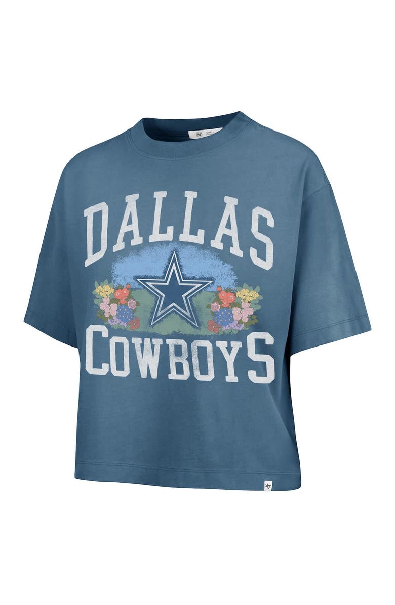 '47 Women's '47 Navy Dallas Cowboys Florentina Montauk Cropped T-Shirt, Alternate, color, Navy