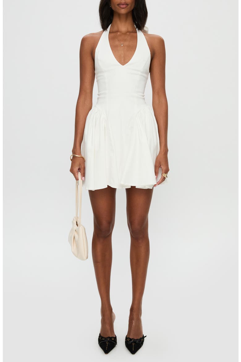 Karisse Halter Minidress, Main, color, WHITE