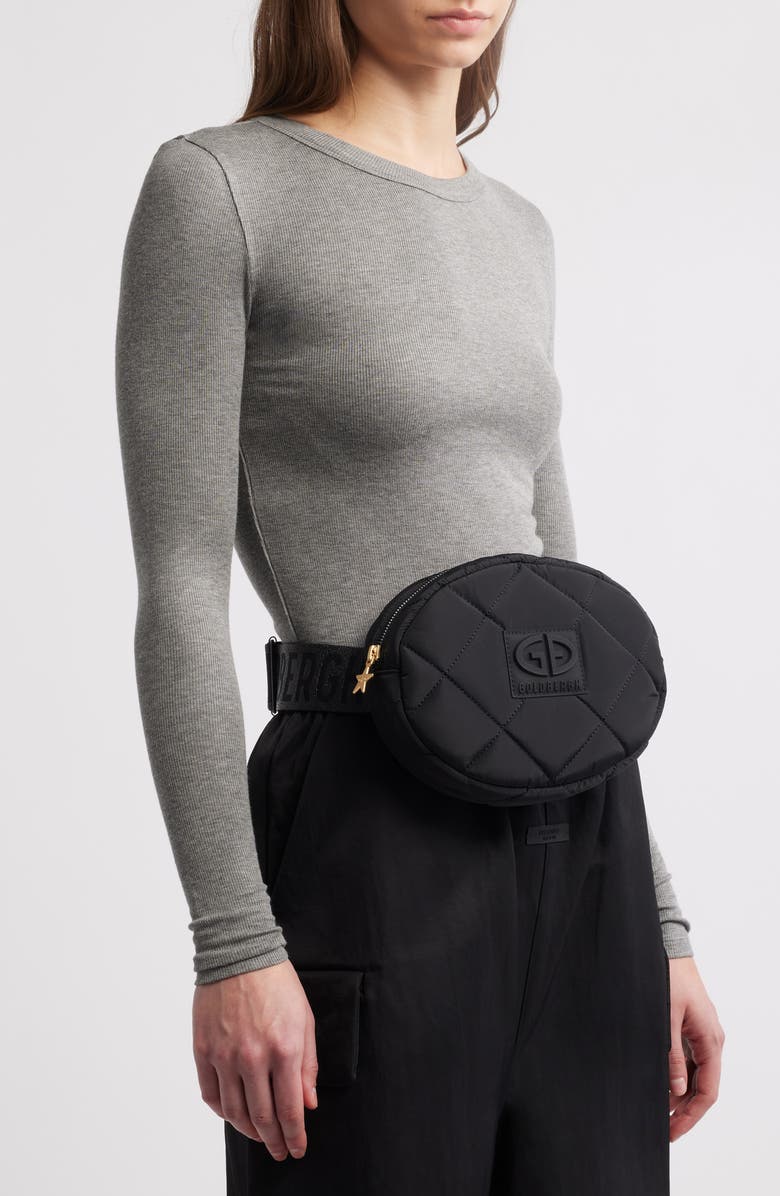 Goldbergh French Quilted Recycled Polyester Belt Bag, Alternate, color,