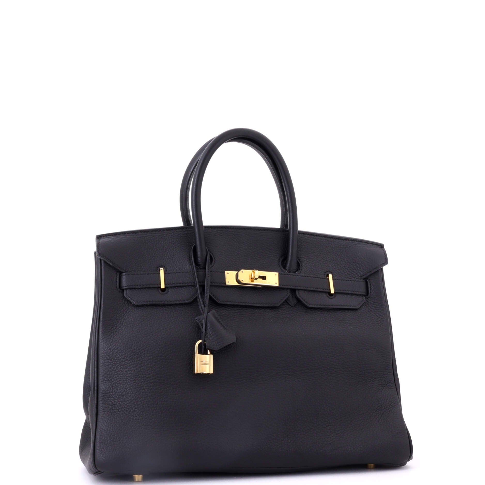 Pre-Owned Hermes Birkin Handbag Black Togo with Gold Hardware 35, Alternate, color, 