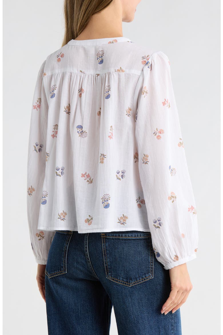 Long Sleeve Button-Up Shirt, Alternate, color, WHITE FLORAL
