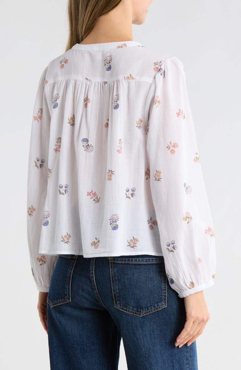 Lucky Brand Long Sleeve Button-Up Shirt, Alternate, color, White Floral