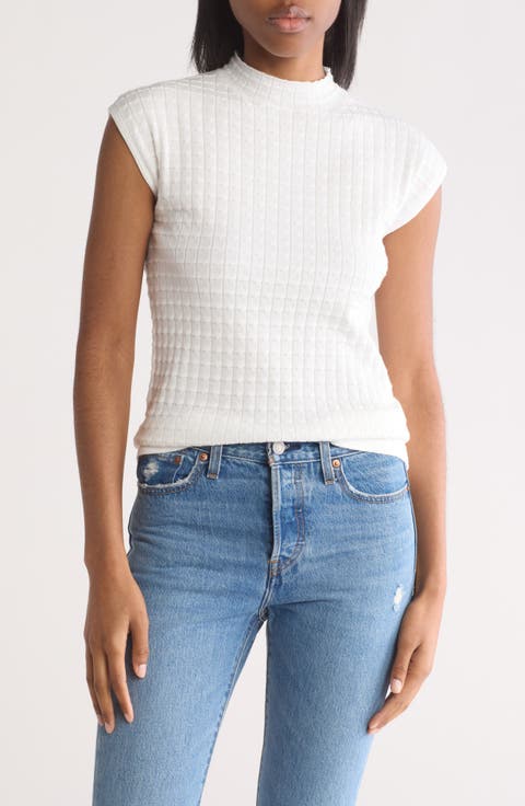 Sleeveless Waffle Knit Top