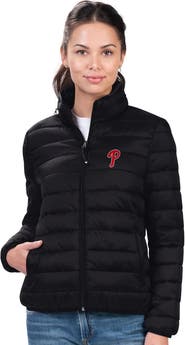 G-III 4HER BY CARL BANKS Women's G-III 4Her by Carl Banks  Black Philadelphia Phillies Pillow Full-Zip Jacket