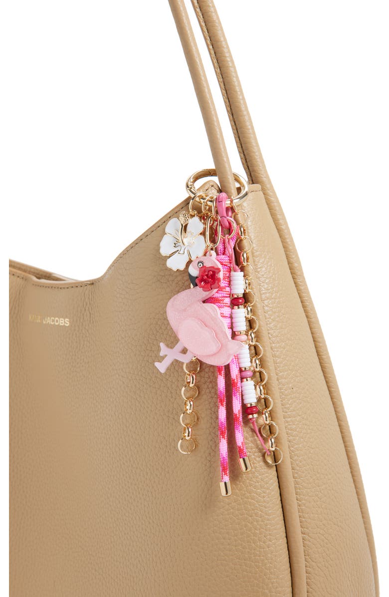 Chelsea28 Flamingo Cluster Bag Charm, Alternate, color, Pink Multi- Gold