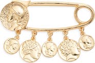 Kenneth Jay Lane Coin Charm Brooch