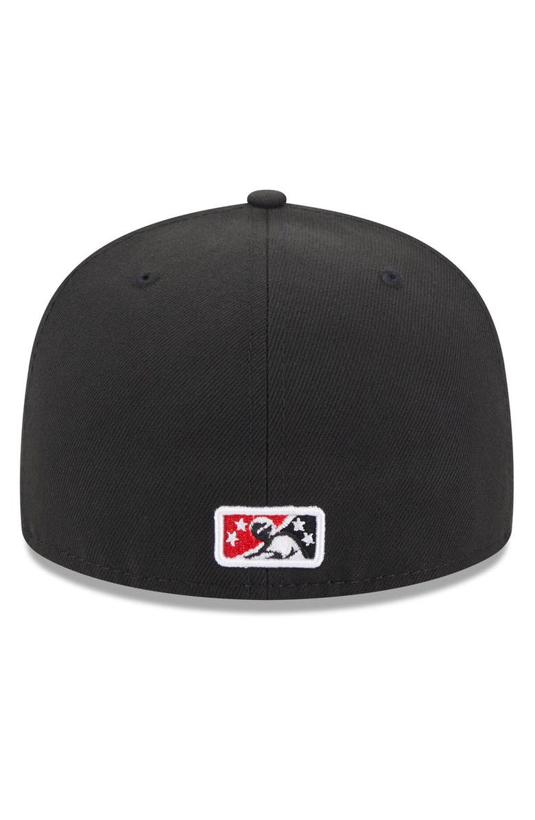New Era Men's New Era Black Rochester Red Wings Authentic Collection Alternate Logo 59FIFTY Fitted Hat, Alternate, color, Black