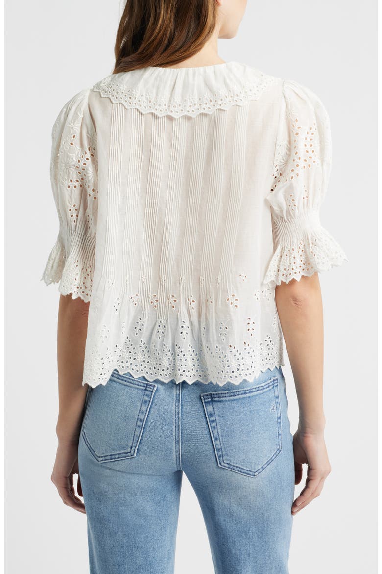 Henri Organic Cotton Voile Top, Alternate, color, SALT EYELET