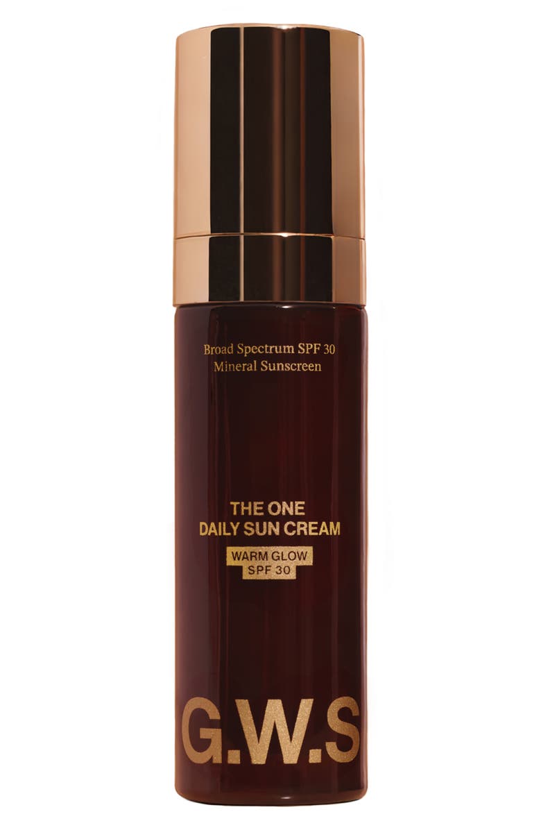 Good Weather Skin The One Warm Glow - Daily Sun Cream SPF 30 Mineral Sunscreen, Main, color, Brown