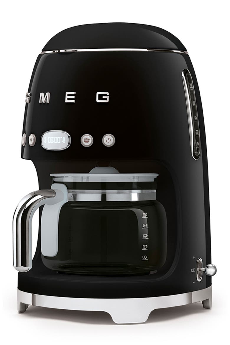 '50s Retro Style 10-Cup Drip Coffeemaker, Alternate, color, BLACK
