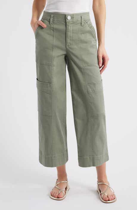 Wit & Wisdom Skyrise Cotton Crop Wide Leg Utility Pants
