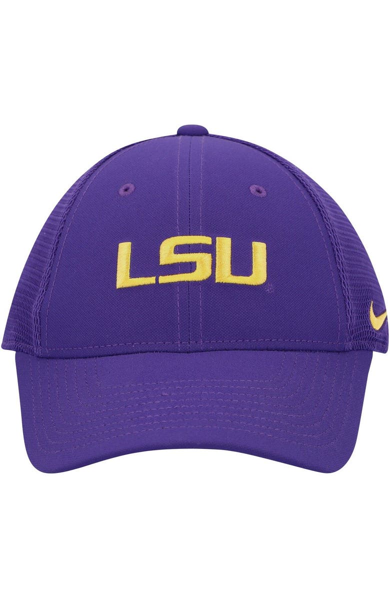 Nike Men's Nike Purple LSU Tigers Legacy91 Meshback Swoosh Performance Flex Hat, Alternate, color, Purple