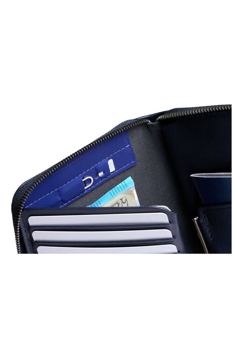 Leather RFID Travel Folio, Alternate, color, NAVY