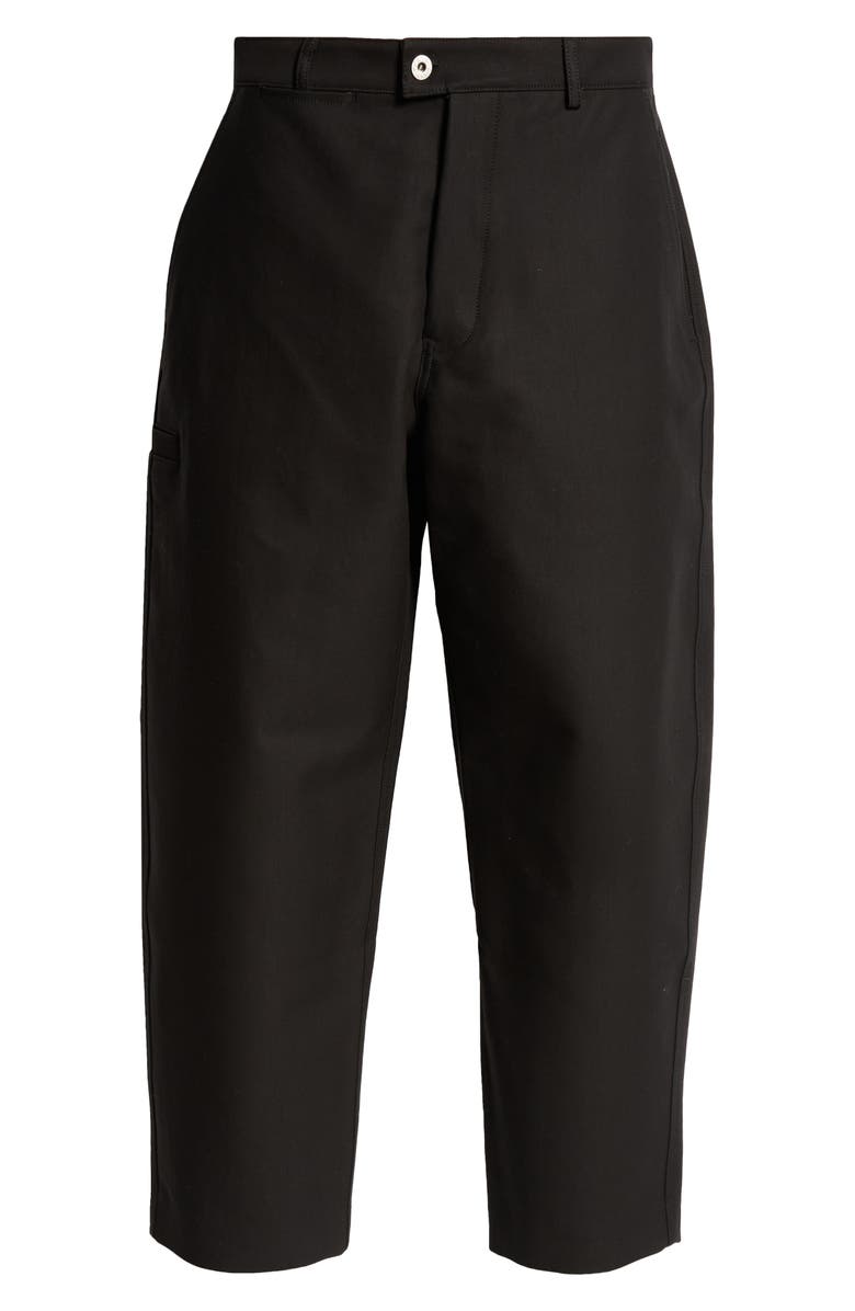 KENZO Tapered Cotton Workwear Pants, Alternate, color, Black
