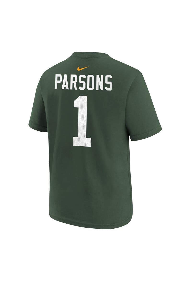 Youth Nike Micah Parsons Green Green Bay Packers Player Name & Number T-Shirt, Alternate, color, Green