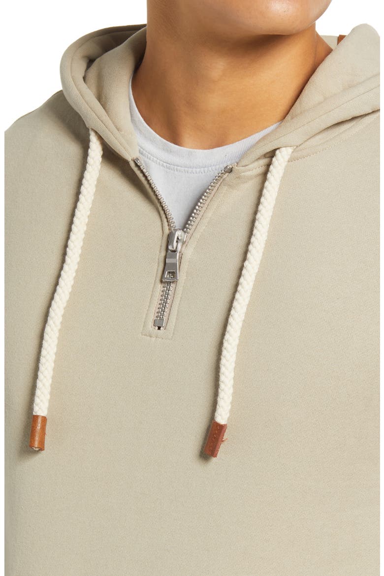 Slater Quarter Zip Hoodie, Alternate, color, LONDON FOG