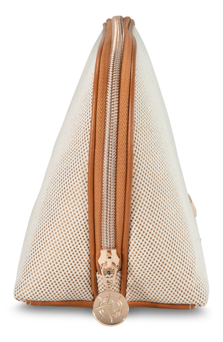 Stephanie Johnson Tropea Ivory Lola Makeup Bag, Alternate, color, Ivory