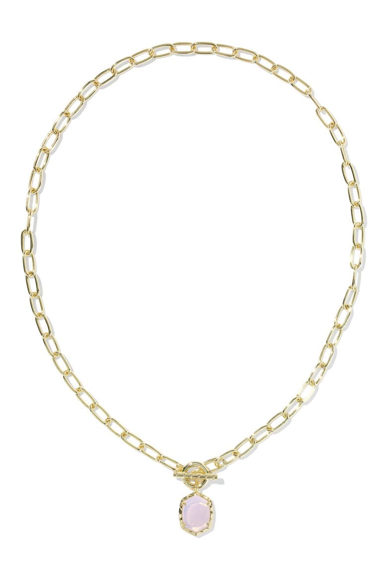 Daphne Toggle Necklace, Alternate, color, GOLD PINK OPALITE GLASS
