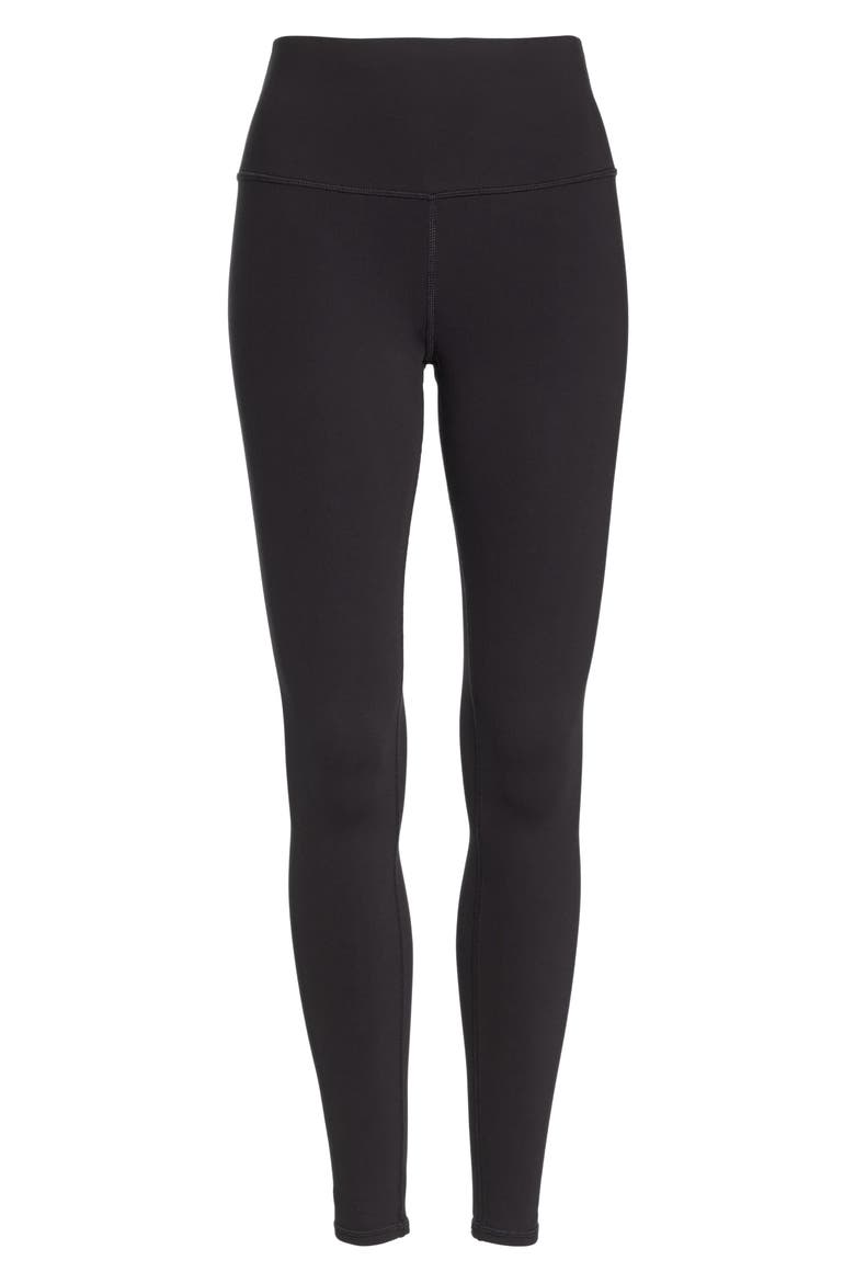 Airbrush High Waist Leggings, Alternate, color, BLACK