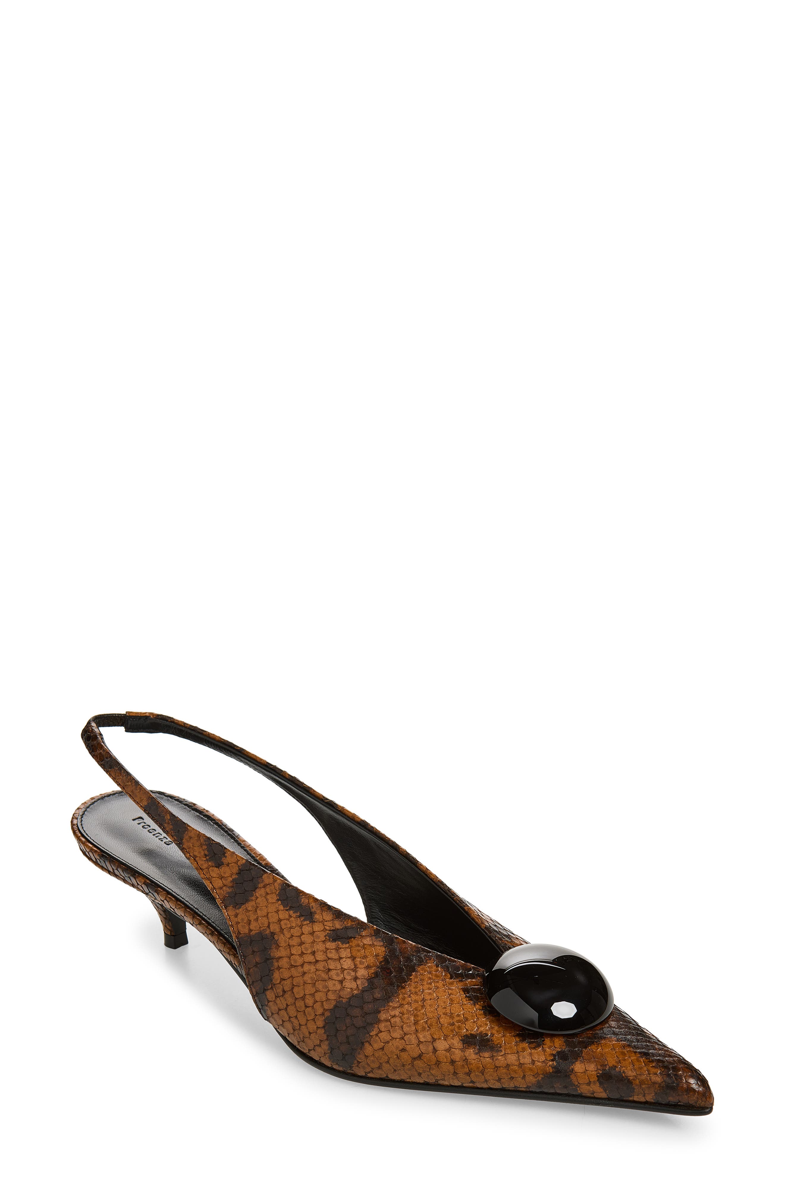 Dome Slash Slingback Pump, Main, color, OCHRE MULTI