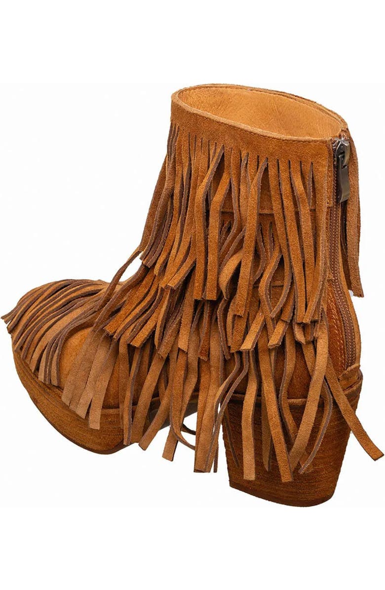 ANTELOPE Ember Fringed Suede Boot, Alternate, color, Cognac