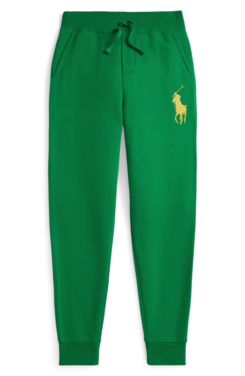 Polo Ralph Lauren Kids' Logo Embroidered Fleece Joggers, Main, color, Cruise Green