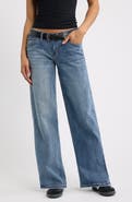 YMI Britney High Waist Belted Wide Leg Jeans