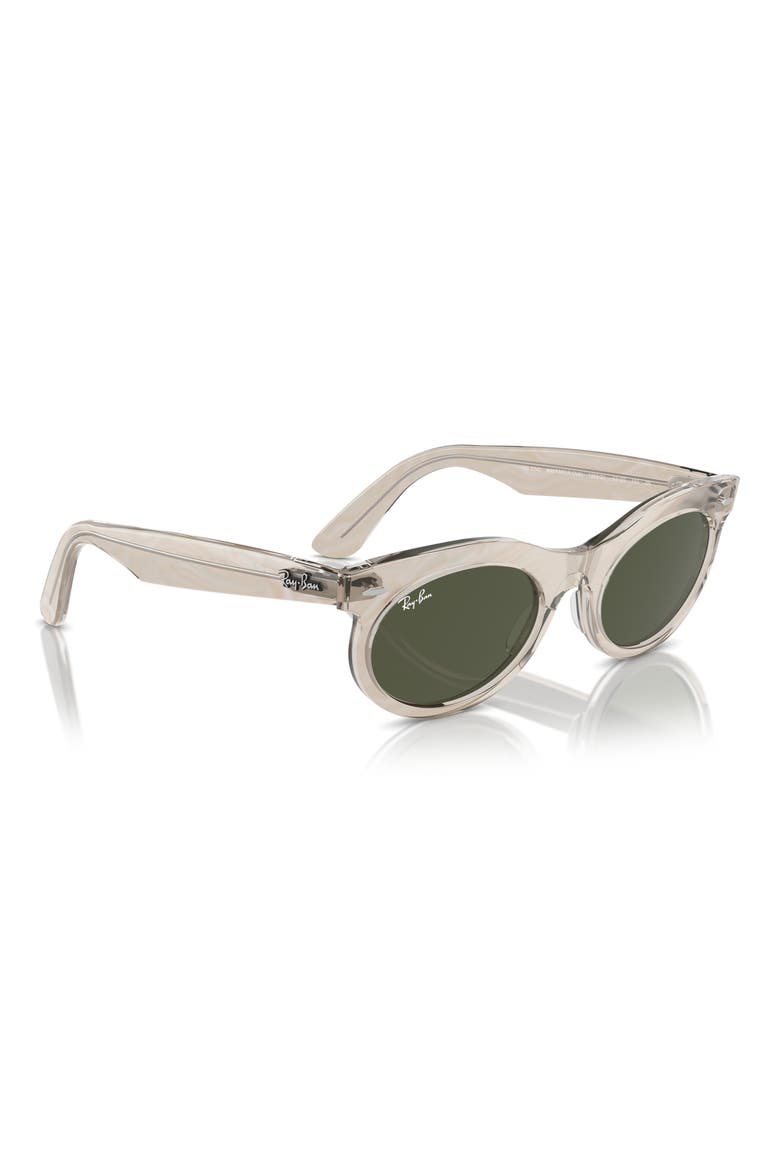 Wayfarer 53mm Oval Sunglasses, Alternate, color, WAVES GREY / GREEN